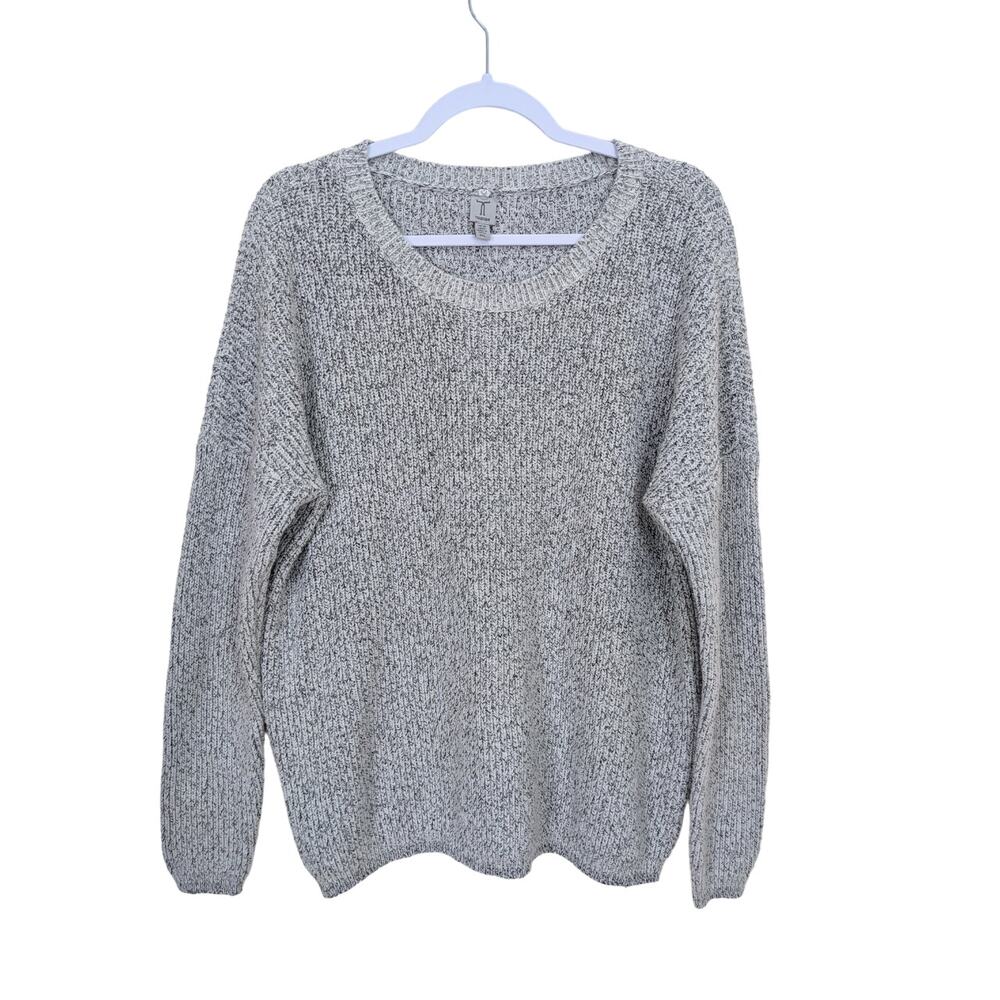 Tristan Men's Gray Marled Heathered Knit Crewneck Sweater Sz L